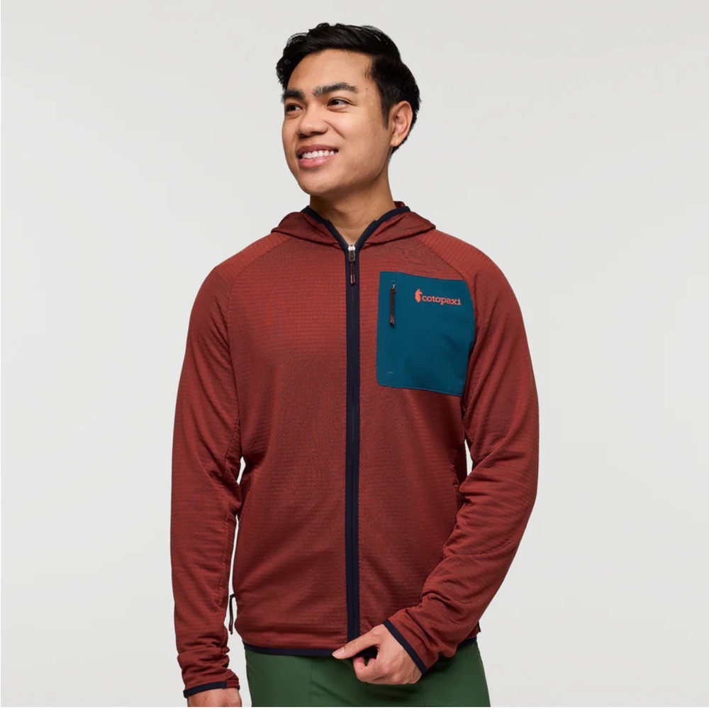 cotopaxi Otero Fleece Full Zip Hooded Jacket in Rusty